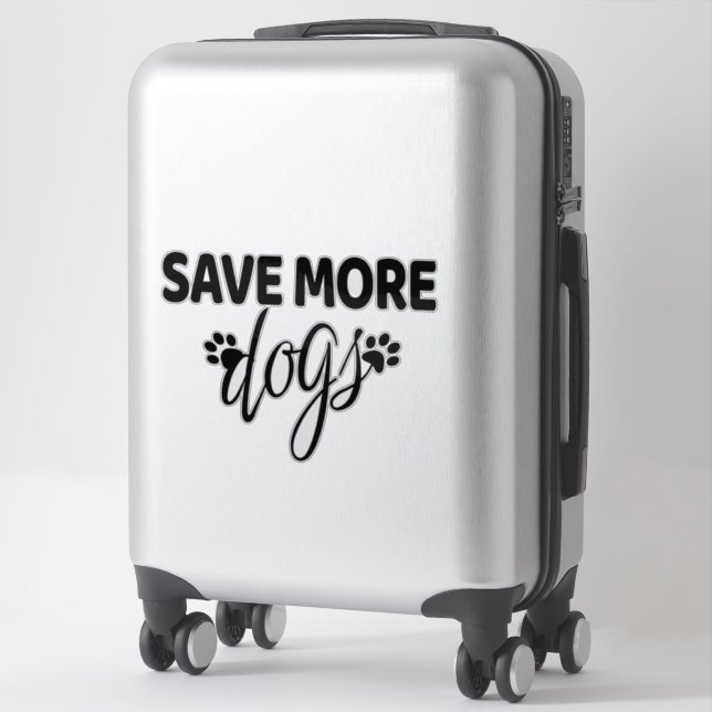 Adesivo Salvar mais cães - Salvamento de cães (Mala)