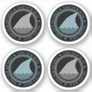 Adesivo salvar nossos tubarões 4 blocos