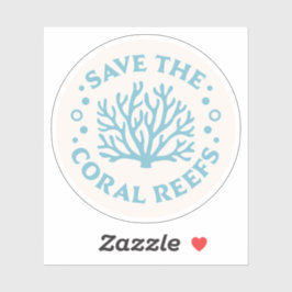 Adesivo Salve a estética dos recifes de coral