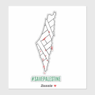 Adesivo Salve a Palestina e mapeie a Liberdade dos Palesti