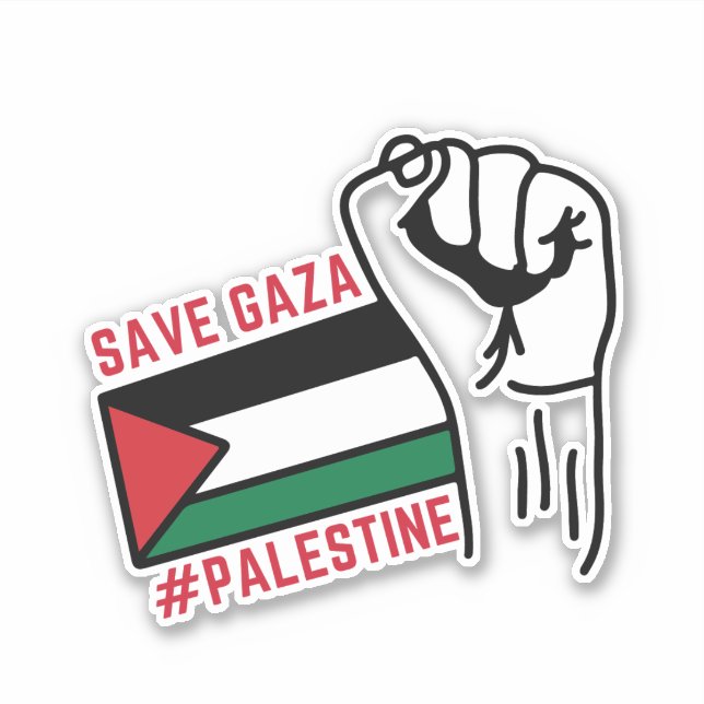 ADESIVO SALVE PALESTINA SALVE GAZA (Frente)