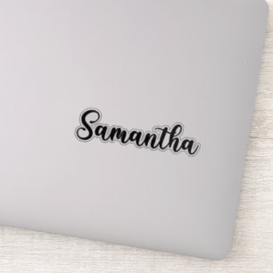 Adesivo Samantha Name - Caligrafia manuscrita