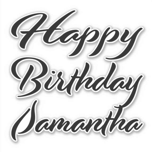 Adesivo Samantha Name Vorname black Sticker Geburtstag (Frente)