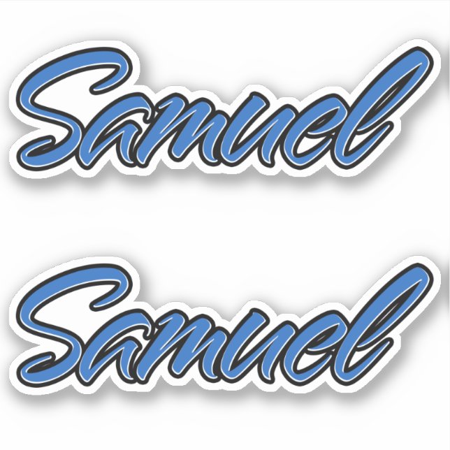 Adesivo Samuel Name blue Aufkleber Sticker Stickerset (Frente)