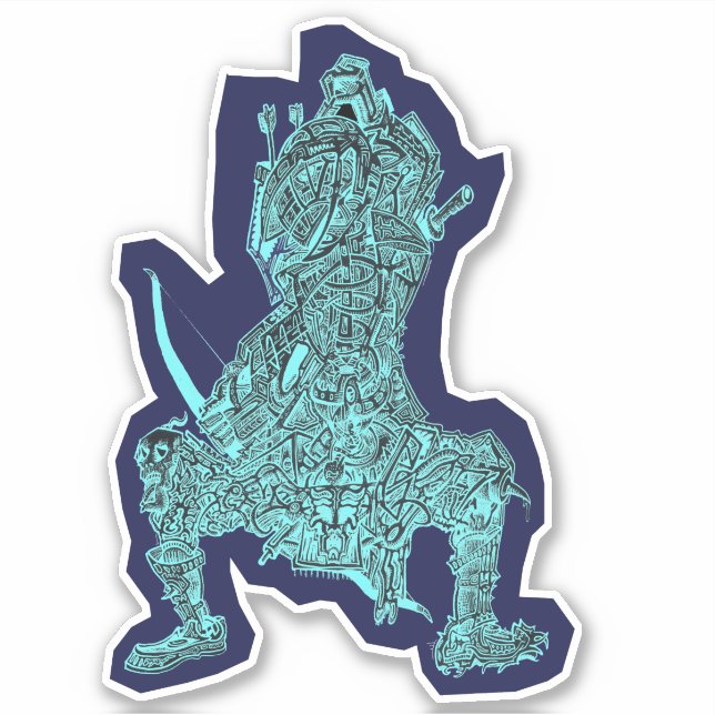 Adesivo Samurai, de Brian Benson, vinil sticker (Frente)