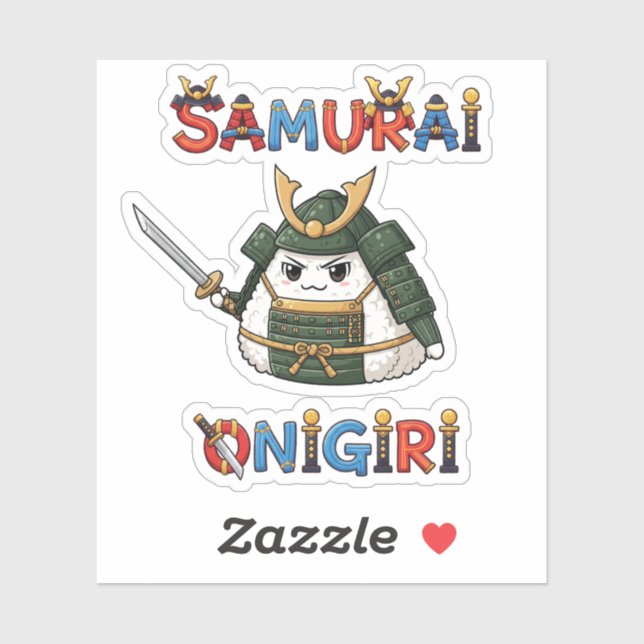 Adesivo Samurai Onigiri Sticker (Folha)