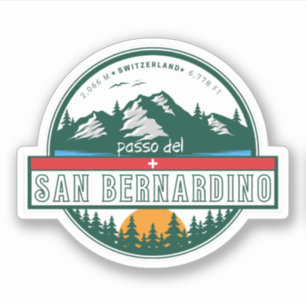 Adesivo San Bernardino Pass em macacos de moto
