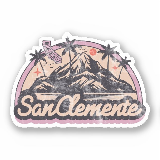 Adesivo San Clemente, Califórnia (Frente)