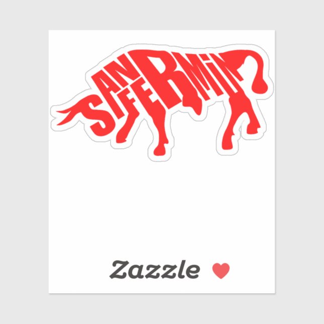 Adesivo San Fermin Bull - Running of the Bulls Pamplona (Folha)