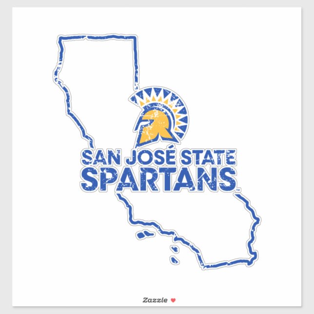 Adesivo San Jose State Spartans Love (Folha)