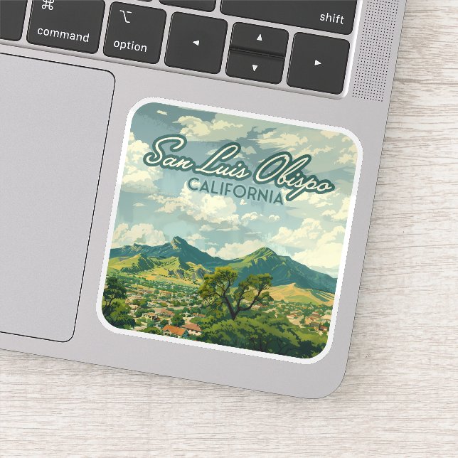 Adesivo San Luis Obispo SLO Retro Costa Central da Califór (Detalhe)