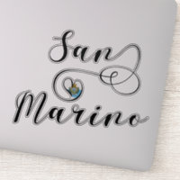 San Marino Flag Heart