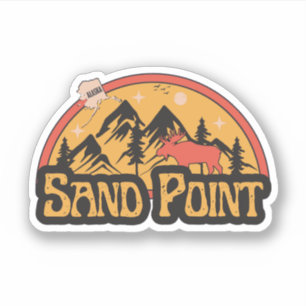 Adesivo Sand Point, Alaska Sticker