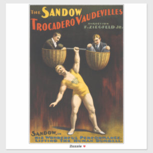 Adesivo Sandow Eugen Sandow Vaudeville Weightlifter
