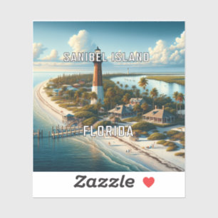 Adesivo Sanibel Island Florida 3 Inch Vinyl Sticker