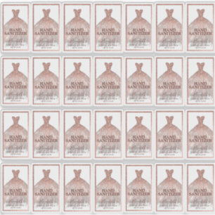 Adesivo Sanitizador de Aniversário de rosa Dourado Glitter