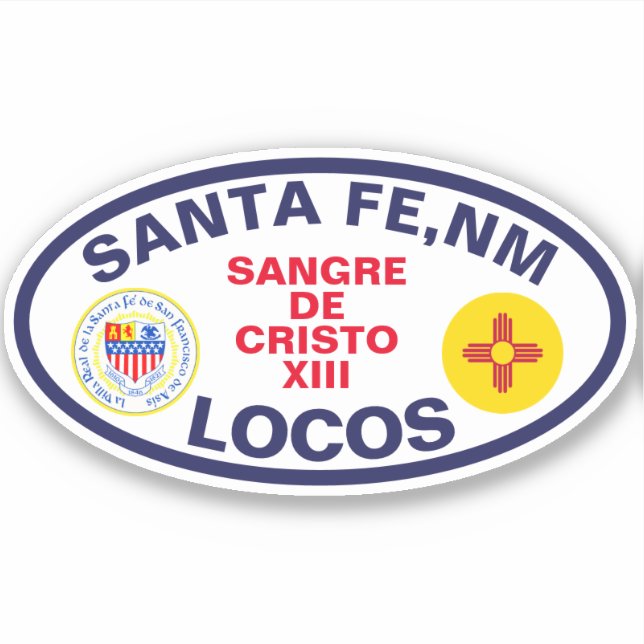 Adesivo Santa Fe New Mexico Souvenir Sangre de Cristo (Frente)
