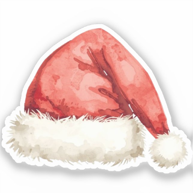Adesivo Santa Hat Sticker | Classic Holiday Doodle (Frente)