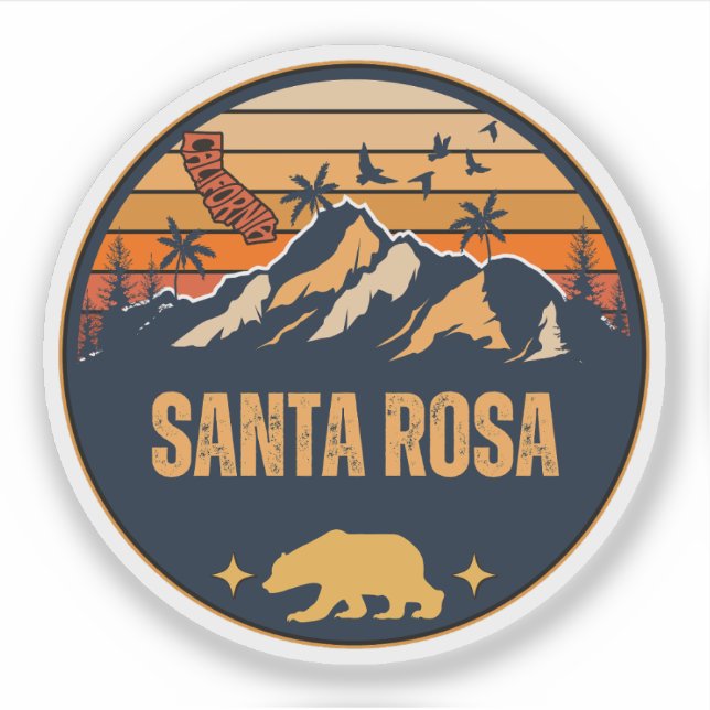 Adesivo Santa Rosa, Califórnia (Frente)
