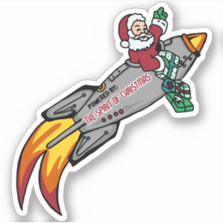 Adesivo Santa's Rocket Ship