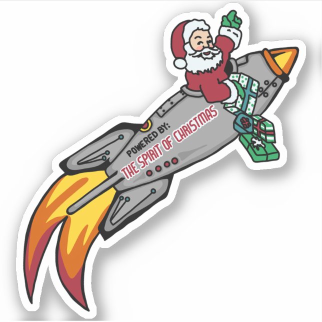 Adesivo Santa's Rocket Ship (Frente)