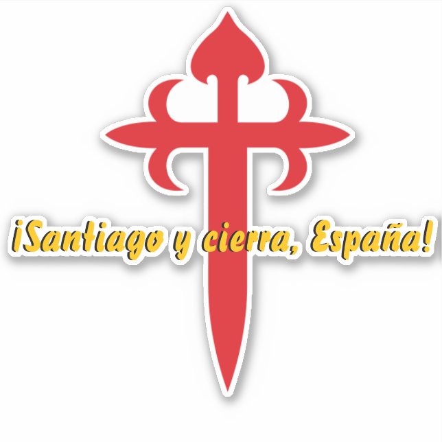 Adesivo Santiago y Cierra, España! (Frente)