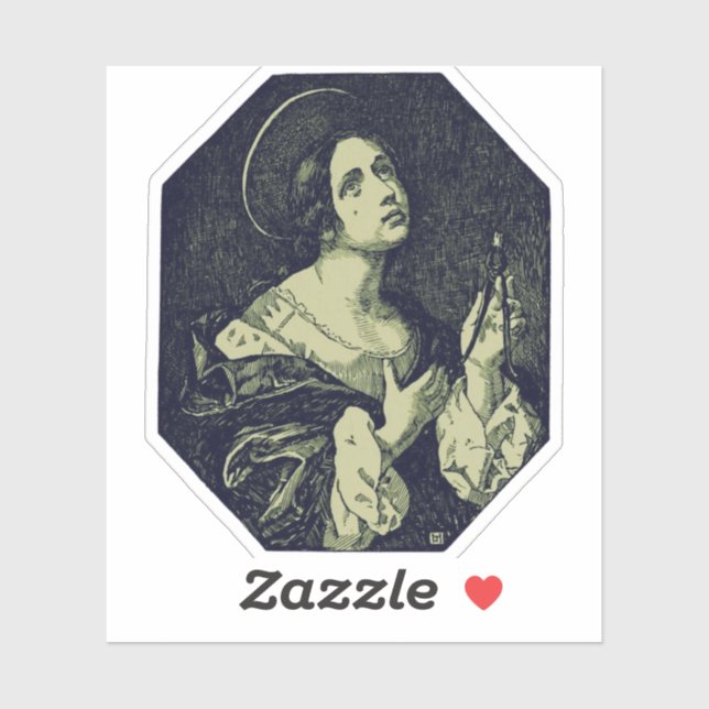 Adesivo Santo Apollonia Virgin e Martyr (Folha)