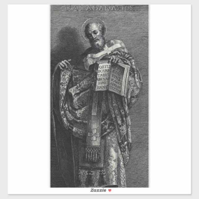 Adesivo Santo Atanásio de Alexandria Papa e Patriarca (Folha)