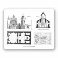 Santo Bartholomew Monastério e plano cruzado