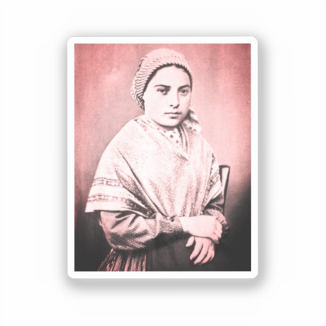 Adesivo Santo Bernadette Soubirous quando criança (Frente)