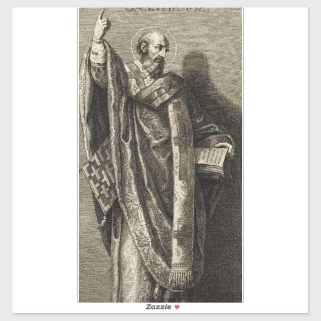 Adesivo Santo Cirilo do Confessor de Jerusalém (Folha)