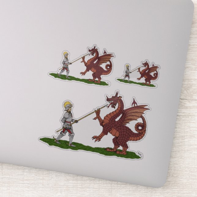 Adesivo Santo do século 15 George e Dragão (Detalhe)
