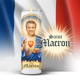 Adesivo Santo Emmanuel Macron Prayer Candle