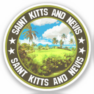 Adesivo Santo Kitts e Nevis
