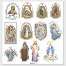 Adesivo Santo Religiosa Mary Jesus Vinyl Vintage