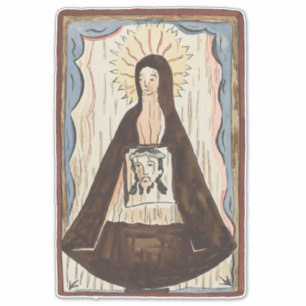 Adesivo Santo Veronica Jesus encara pintura de arte antiga