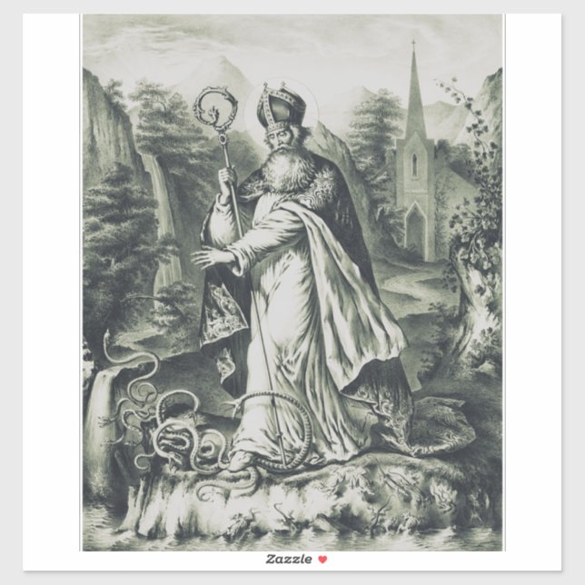 Adesivo São Patrick patron da Irlanda (Folha)