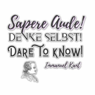 Adesivo Sapere Aude Sticker Immanuel Kant Aufkleber