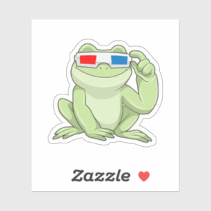 Adesivo Sapo com óculos