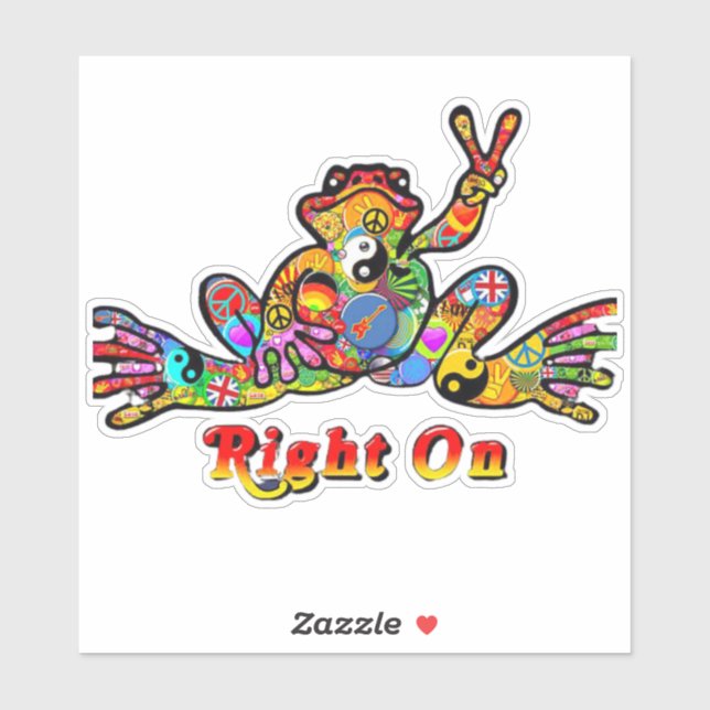 Adesivo Sapo da paz (Folha)