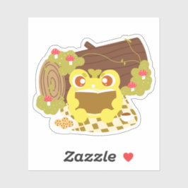 Adesivo Sapo De Picnic Lendo Um Livro