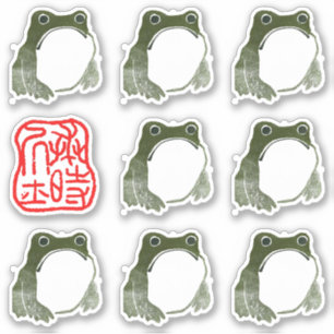 Adesivo Sapo Indecente Japonês Fez século XIX