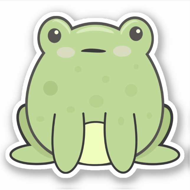 Adesivo Sapo Kawaii (Frente)