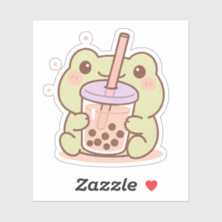 Adesivo Sapo Kawaii Boba Sticker