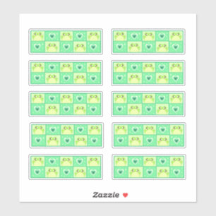 Adesivo Sapo Verde Bastante Verificado Com Corações E Grel