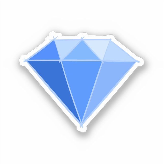 Adesivo Sapphire Gemstone. Jóias. 45 Aniversário de Casame (Frente)