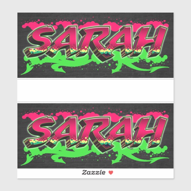 Adesivo Sarah Vorname Name Graffiti Aufkleber Sticker (Folha)