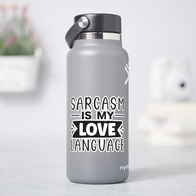 Adesivo Sarcasmo é minha língua de amor (HidroFlask)
