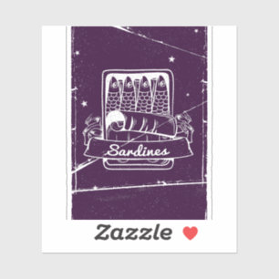 Adesivo Sardinhas em lata em estado de tensão