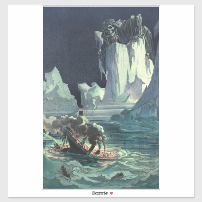 Adesivo Sargasso Sea Grim Reaper e Naufrágio do Titanic (Folha)